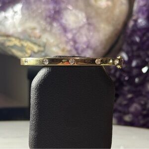 14K Yellow Gold Bangle w/ 3/8 CT of Round Diamonds